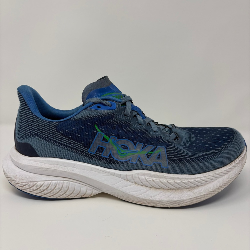 Hoka Mach 6 Size 9 Mens Athletic Running Shoes Dusk Harbor Mist Blue 1147790 DHN